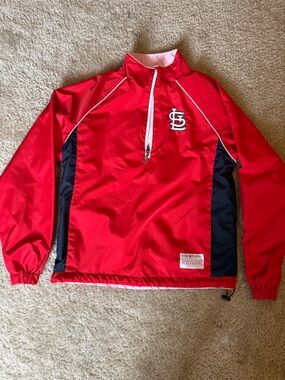 St. Louis Cardinals Pink/Red Reversible Pullover Windbreaker